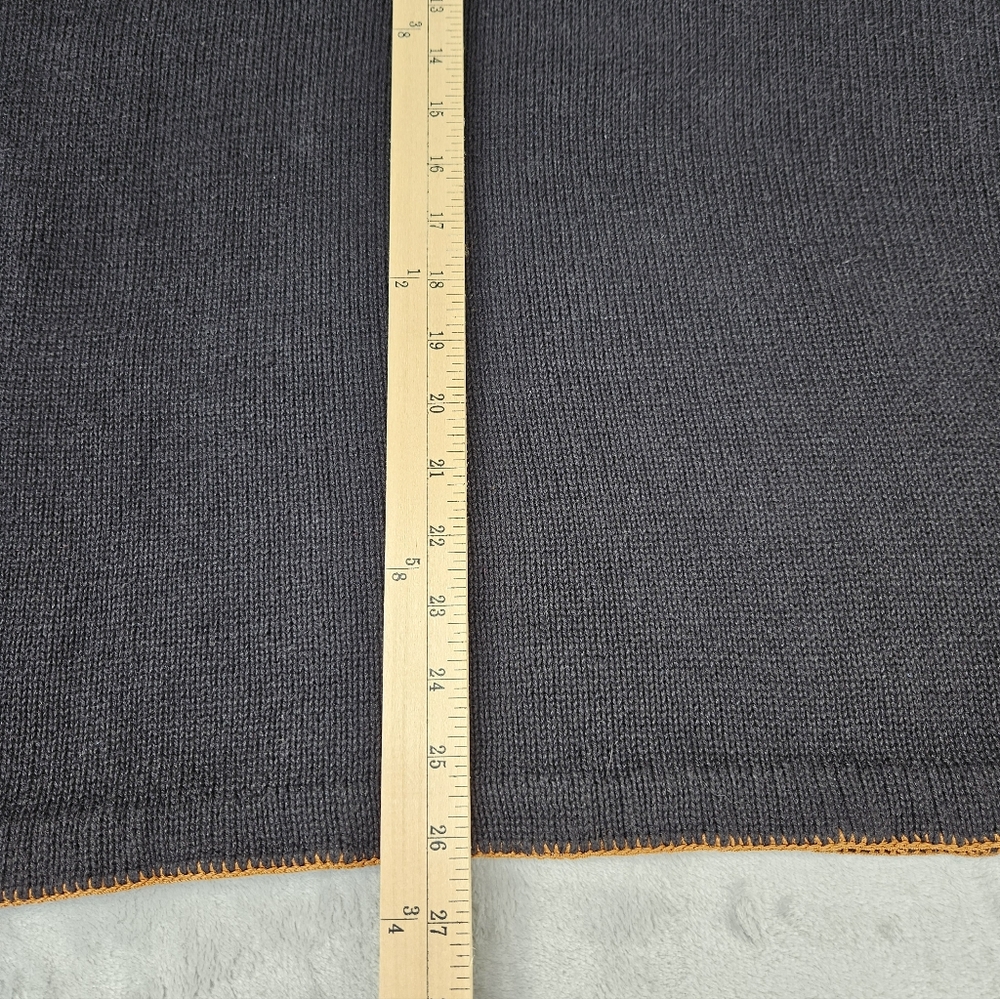 Vtg Victoria Harbour Animal Patchwork Sweater in Black and Burnt Orange Wmns L - Picture 11 of 12